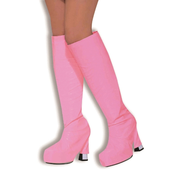 pink vinyl boots