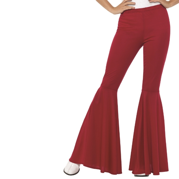 Flared Trousers - Red: S/M - SMI-21472 - Smiffys - Luvyababes