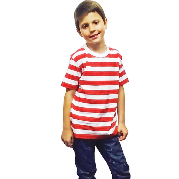 red and white striped top boys