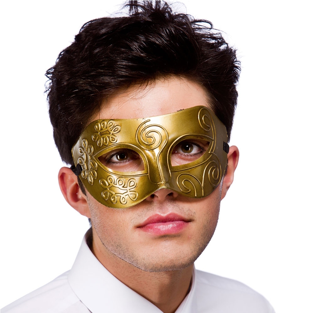 Rome Eyemask - Antique Gold - WKD-MK-9808-G - Wicked Costumes - Luvyababes